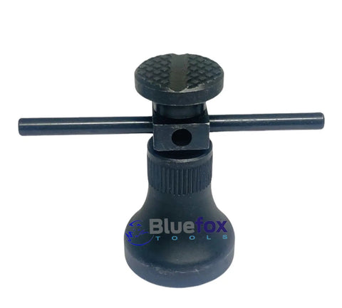 Close-up of a single jack screw from the Eight Piece Machinist Jack Screw Set From Two And One Quarter Inch To Six And One Quarter Inch.