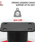 Beefy Adjustable Metal Furniture Legs With Casters 12 To 18 Inch Set Of 4 Heavy Duty Bed Frame Center Slat Support DIY Replacement Feet