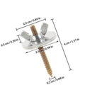 12 Sets Bird Cage Screws Fixing Kit For Stands And Cages Durable Silver Iron Hardware With Screws Cage Nuts Rails Perches And Springboards For Quick Assembly And Secure Mounts. Silver iron screw with wing nut, 4 cm