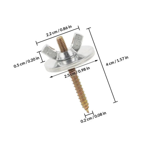 12 Sets Bird Cage Screws Fixing Kit For Stands And Cages Durable Silver Iron Hardware With Screws Cage Nuts Rails Perches And Springboards For Quick Assembly And Secure Mounts. Silver iron screw with wing nut, 4 cm