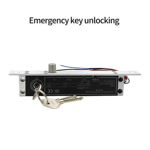 Emergency key unlocking for Built Different Heavy Duty Electric Magnetic Deadbolt Lock With Normally Closed Electromagnetic Design.