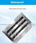 Built Tough 304 Stainless Steel Louvered Access Panel 38 X 30 Inch Heavy Duty Ventilation Grille shown underwater, waterproof design.