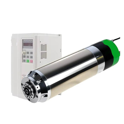 Pro Grade Hsk40E Water Cooling Cnc Spindle Motor Featuring Automatic Tool Change Ceramic Bearings For Metal Router Milling Builds, close-up with control unit.
