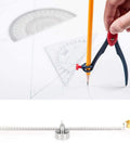 Magnetic Plasma Cutter Guide And Mount adjustable height tool, six magnets, pro grade durability, on technical drawing background.