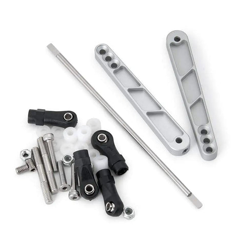 Alloy Metal Rear Sway Bar Anti Roll Set For 1 To 10 RC Crawler Axial Wraith RR10 90048 90053 Yeti 90025 90026 90050 Silver Steel