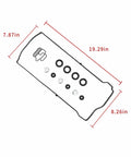 Honda Valve Cover Gasket Kit And VTEC Solenoid Spool Valve Gasket For Civic Element Accord CR V TSX ILX RDX RSX 2.4L Engine Replacement Set Direct Fit Replacement Kit With Durable Seals For Easy Install dimensions shown