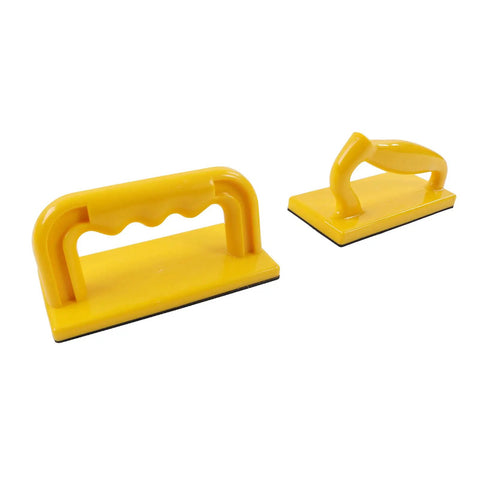 Woodworking Safety Push Block And Stick Set High Visibility Yellow ABS with angled and standard handles for saw use