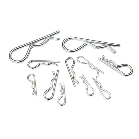 R Shape Cotter Pins Assortment Kit 150 Pieces Carbon Steel Small Spring Pins With Durable Storage Box Heavy Duty And Easy To Store