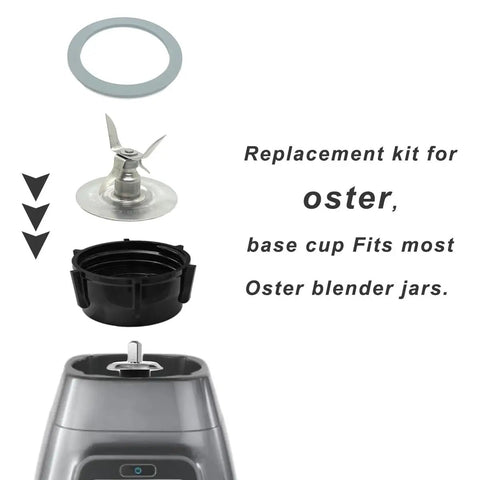 Blender Replacement Parts Kit With 4 Point Blade, Jar Base, Coupling Stud Slinger Pin, Seals And Gaskets Bundle Includes 1 Blade