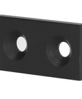 Anodized Aluminum Profile End Cap Kit, 10 Pcs For 3060 Frames With Double Holes, Alloy Metal Cover Plate For Industrial Frames, CNC Machines, And 3D Printers Linear Motion Components, black double-hole end cap