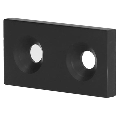Anodized Aluminum Profile End Cap Kit, 10 Pcs For 3060 Frames With Double Holes, Alloy Metal Cover Plate For Industrial Frames, CNC Machines, And 3D Printers Linear Motion Components, black double-hole end cap