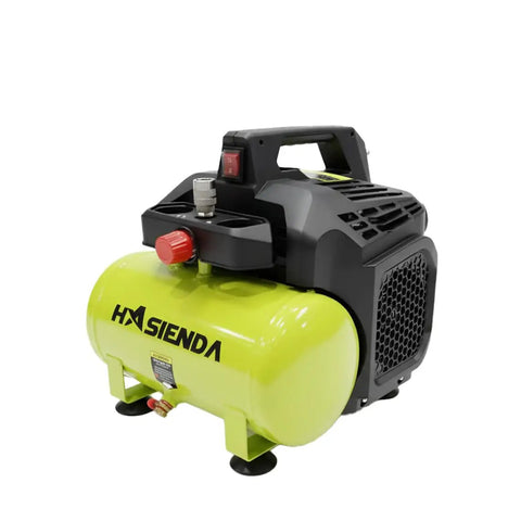 Hasienda 2 Gallon Quiet Air Compressor With Touch Safe Encased Design And Ergonomic Handle Lightweight Oil Free For Home Auto Care Painting And Woodworking Brushless Motor