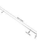 Mini Gallery Rail Set With 5mm Silver Finish Guard Rails And Glass Shelf Spindles for wine cabinets and display furniture.