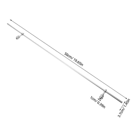 Mini Gallery Rail Set With 5mm Silver Finish Guard Rails And Glass Shelf Spindles for wine cabinets and display furniture.