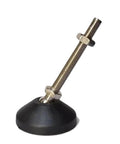 Adjustable Furniture Levelers With Swivel Feet Kick The Wobble Right Outta Sight Height Shifts From One Inch To Two Point Five Inches Heavy Duty Carbon Steel Shaft blends with non-slip nylon disc.