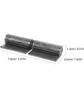 10 Pcs Heavy Duty Weldable Steel Flag Hinges 3 Inch Detachable Lift Off Gate And Door Hinges For Garage And Warehouse, Built Tough For Quick Install, Rugged Reliability, Versatile Mounting, Bulk Supply, 3-inch steel weld-on hinge with dimensions shown