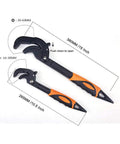 Two Piece Self Adjusting Wrench Set Universal Spanner And Pipe Wrench With Quick Power Grip for Auto Repair
