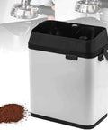Electric Coffee Portafilter Cleaning Machine Knock Box with black top, steel body, for effortless grinds removal.
