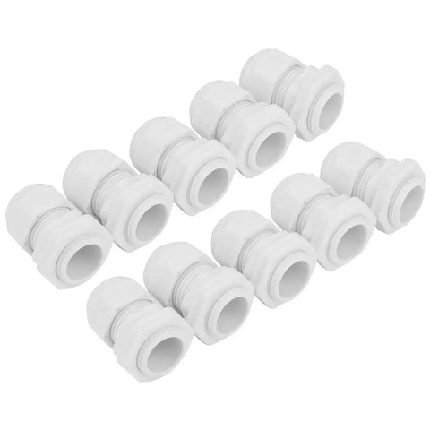 All Weather Nylon Cable Gland Kit 10 Pack For Outdoor Industrial Wiring IP68 Sealed Strain Relief PG7 To PG21 Range PG13.5 Compatible