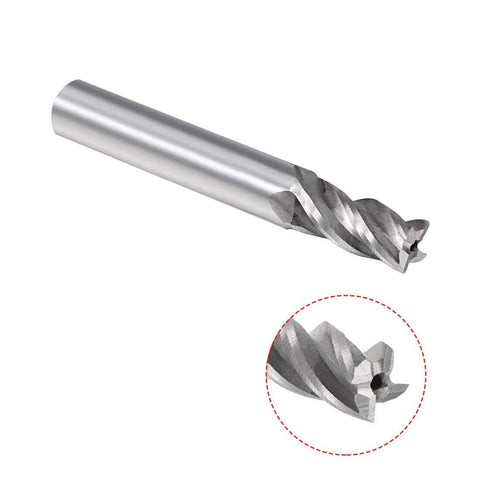 uxcell HSS 4-flute straight end mill cutter, 9x10x22mm, CNC router bit