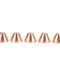 Precision Copper Plasma Cap For Thermal Dynamics Cutting Torch Consumables 5 Pack heavy duty copper caps arranged on a white background.
