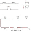 Diagram of Linkable LED Under Cabinet Lights 12V Recessed Mini Downlights Kit Dimmable With Remote Control ETL Listed layout.