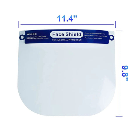 Anti Fog Full Face Shield For Adults, Reusable And Adjustable Clear Protective Shield, Windproof And Dustproof, Splash Guard With Easy Fit Headband, Crystal Clear Shield For Work Or Home, All Day Comfy, 10 Pack