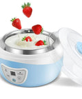 Fully Automatic Smart Yogurt Maker With Premium Stainless Steel Fermenting Jar For No Sweat Homemade Dairy on kitchen counter.