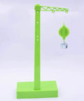 Green plastic lever and pulley system from DIY Pendulum Lab Kit For Hands On Mechanics, Energy Transfer From Kinetic To Potential