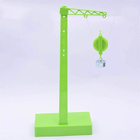 Hands On Pendulum Motion Lab Kit Explore Period And Kinetic And Potential Energy Conversion With Pulleys Pressure And Depth Relation Archimedes Levers Friction Balance And Motion Cycles In A Complete Mechanics Set featuring a green pulley setup with weights
