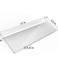 Clear Acrylic Tilted Keyboard Holder For Ergonomic Typing And Gaming On Your Desk Setup With Anti Slip Silicone Case dimensions shown