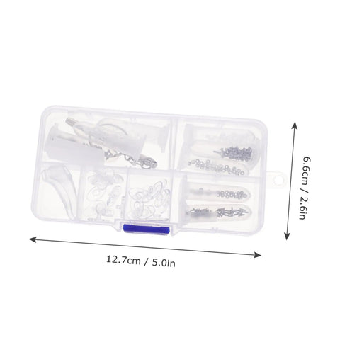 Eyeglass Repair Kit Three Set With Nose Pads Screws And Ear Grips For Quick Fixes And Easy Accessories Storage case
