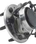 Beefy Front Wheel Bearing Hub Assembly Fits 00-06 Chevy Tahoe 99-06 Silverado 1500 00-06 Suburban 1500 GMC Yukon 99-06 Sierra 1500 02-06 Cadillac Escalade 6 Lug With ABS 2WD Replacement, showing metal hub and ABS sensor integration.