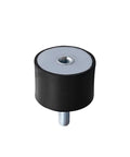 Heavy Duty M20 Rubber Vibration Isolator 100x60mm Anti Vibration Mount With Studs For Mini Split Heat Pumps Diesel Engines Generators Harvester And Water Pumps Shock Absorber Mounting Solution, black rubber with metal stud