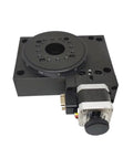 Horizontal Rotary Table With Motorized Drive Worm Gear System Outer Ring Scale And PX110-150 for lab automation