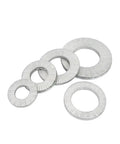 Heavy-Duty Double Layer Self-Locking Belleville Washers For Irreversible Friction And Rock-Solid Bolts, Anti-Loosening, Vibration-Resistant Fasteners For Automotive, Industrial Machinery, Construction Equipment, Stainless Steel Or Dacromet Coated. silver steel washers in assorted sizes