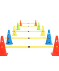 Dog Agility Training Set With 10 Cones And 5 Poles For Backyard Obstacle Course, Adjustable Hurdles For Outdoor And Indoor Use