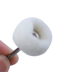 Close-up of a buffing wheel from the 100Pcs Grinding Sanding Head Abrasive Buffing Wheels Polish Brush Drill Kit
