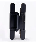 Black FX2 60 3D Rebated Concealed Door Hinges Zinc Alloy Hidden Entrance Door Hinges for Interior and Exterior Doors