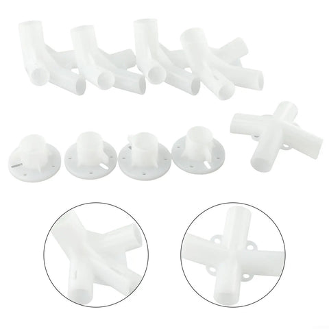9 Piece Gazebo Spare Parts Kit With 4 Corner Connectors 1 Roof Center Joint And 4 Feet For 3x3m Up Canopy Tent Frame Fix It Quick Replacement Black Plastic Components