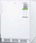 Pro Grade White Upright Freezer Thirty Two Inches Tall ADA accessible build with lock and external temp readout.