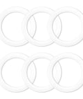 6 Pack Silicone Gasket Seals For Moka Express Dama 9 Cup Stovetop Coffee Maker Food Grade Pro Grade Silicone Replacement Rings