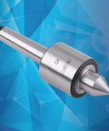 Lathe center MT2 precision rotary live center, metal taper tip, front view