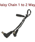 1 To 2 Guitar Pedal Power Cable Daisy Chain For 9V DC Effects Boards With Copper Core Durability Easy Run For Pedalboard