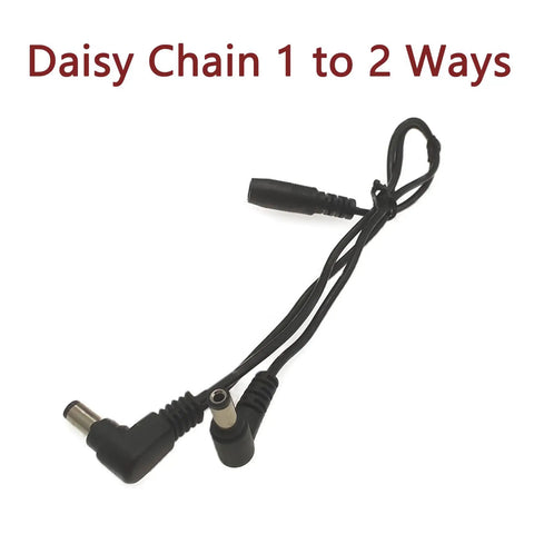 1 To 2 Guitar Pedal Power Cable Daisy Chain For 9V DC Effects Boards With Copper Core Durability Easy Run For Pedalboard