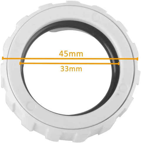 Polaris 360 Pool Cleaner Hose Swivel And Nut Combo Kit Includes 2 Swivels And 4 Nuts 9-100-3002 white nut dimensions