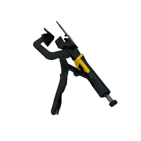 Measurement Tools Portable Woodworking Clip Oblique Hole Locator With Quick Fix Right Angle Clamp Tool, black and yellow metal