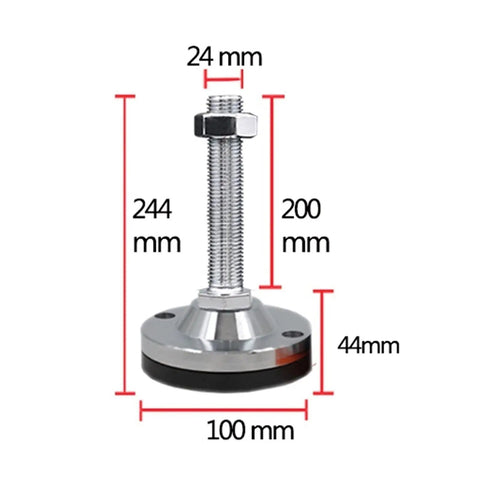 Heavy Duty Adjustable Leveler Feet Four Pack With Thick Non Slip Pvc Bottom Hella Sturdy For Kitchen Cabinets Workbenches And Tables, 244mm height