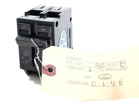 THQL2120 20 Amp 240 Volt Two Pole Circuit Breaker Plug In Design For Quick Install And Reliable Protective Coverage In Residential And Light Commercial Panels With Rock Solid Durability And Easy Mounting, black copper breaker