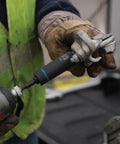 Worker adjusting Two In One Impact Socket With Hands Free Size Swap, fits 1 inch and 13/16 inch, high torque for fast install removal.